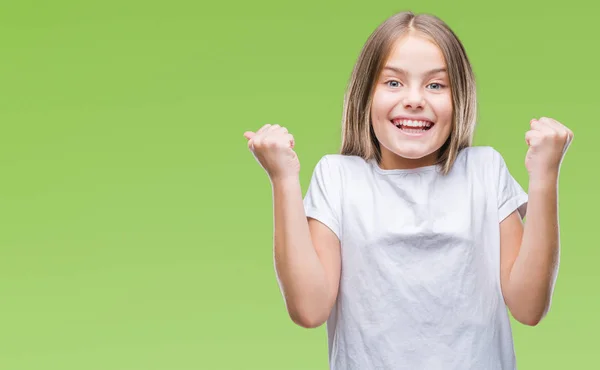 Giovane Bella Ragazza Sfondo Isolato Che Celebra Sorpreso Stupito Successo — Foto Stock