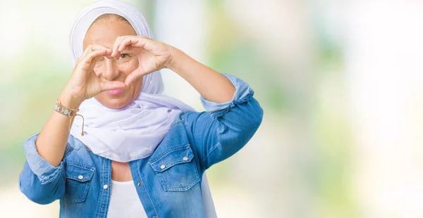 Středním Věku Východní Arabské Žena Nosí Arabská Hidžáb Izolované Pozadí — Stock fotografie