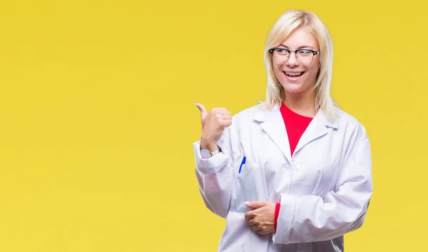 Jonge Mooie Blonde Professionele Vrouw Die Het Dragen Van Witte — Stockfoto