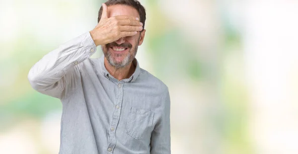 Handsome Middle Age Elegant Senior Man Wearing Glasses Isolated Background — Stock Photo, Image