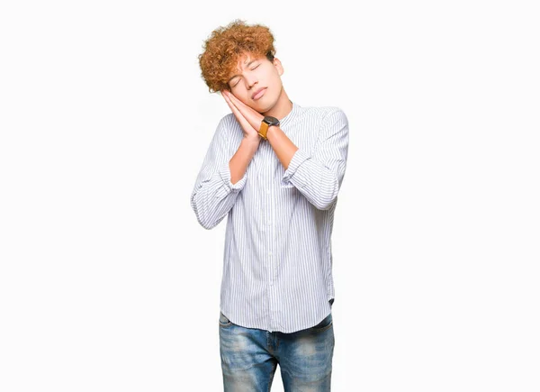 Jovem Homem Negócios Bonito Com Cabelo Afro Vestindo Camisa Elegante — Fotografia de Stock