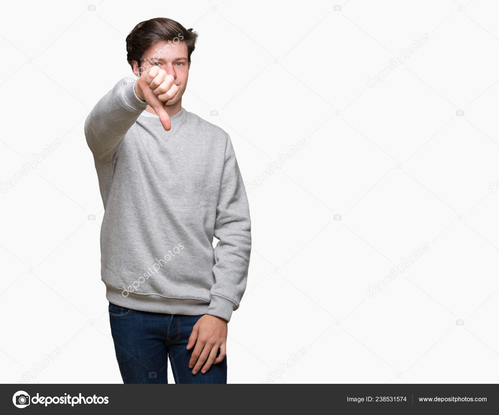 man wearing sweatshirt