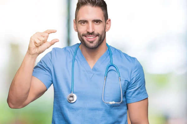 Handsome Young Doctor Surgeon Man Isolated Background Smiling Confident Gesturing — Stock Photo, Image