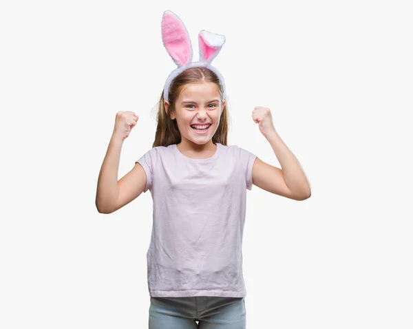 Junges Schönes Mädchen Mit Osterhasenohren Vor Isoliertem Hintergrund Das Überrascht — Stockfoto