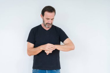 Komuta sizde kol saati, rahat ve kendinden emin zamanında kontrol izole arka plan üzerinde