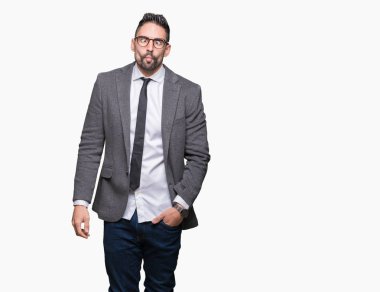 Genç yakışıklı iş adamı izole arka plan yapma balık yüzüne dudaklı, çılgın ve komik bir jest. Komik ifade.