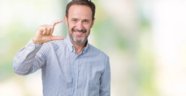 Bel Homme Âgé Élégant Âge Moyen Sur Fond Isolé Sourire — Photo