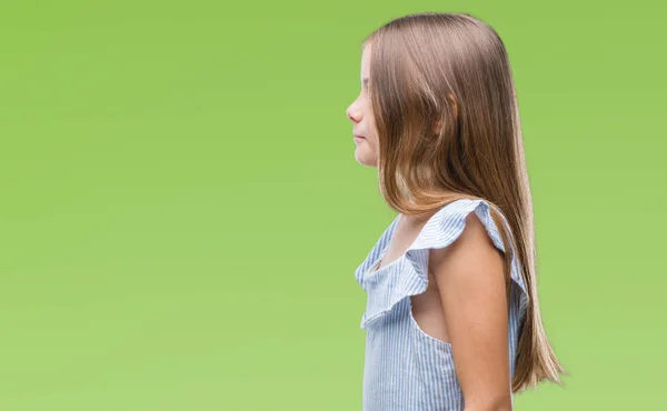 Menina Bonita Nova Sobre Fundo Isolado Olhando Para Lado Relaxe — Fotografia de Stock