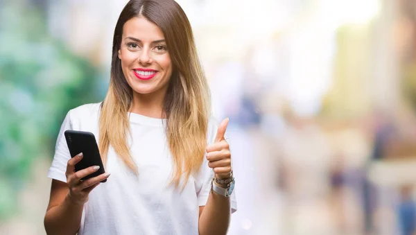 Mujer Hermosa Joven Con Teléfono Inteligente —  Fotos de Stock