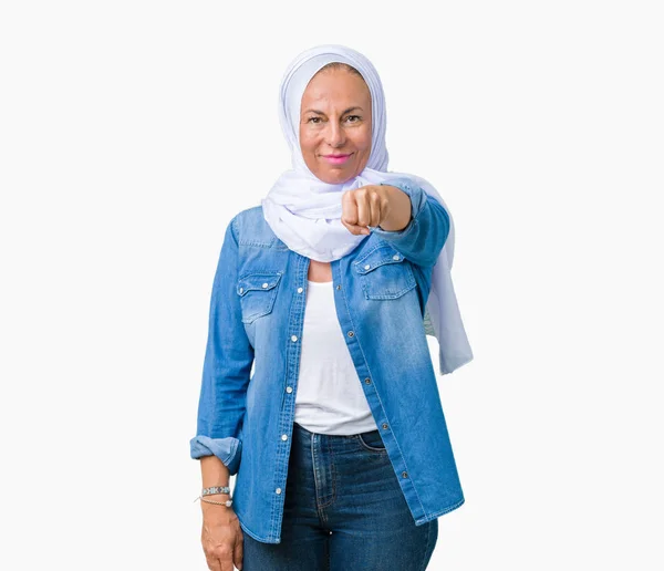 Μέση Ηλικία Ανατολική Αραβικά Γυναίκα Φορώντας Αραβική Μαντίλα Πάνω Από — Φωτογραφία Αρχείου