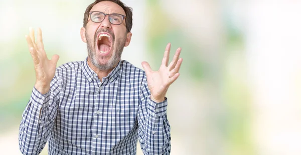 Guapo Mediana Edad Elegante Hombre Negocios Senior Con Gafas Sobre — Foto de Stock