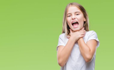 Genç güzel kız üzerinde arka plan bağırarak izole ve çünkü boğmak acı kendi ellerimle öldürürüm. Sağlık sorunu. Yaralarından ve intihar kavramı.