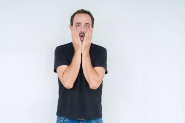 Komuta sizde yüz, depresyon ve üzüntü, kapsayan bıktınız eller izole arka plan üzerinde üzgün ve sorun için tahriş