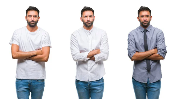 Collage Eines Gut Aussehenden Jungen Indischen Mannes Mit Isoliertem Hintergrund — Stockfoto