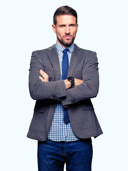 Handsome Businessman Wearing Suit Tie Skeptic Nervous Disapproving Expression Face Royalty Free Stock Photos