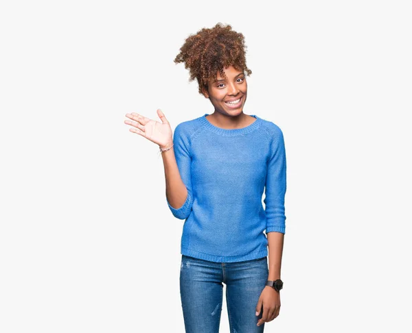 Красивая Молодая Африканская Американка Изолированном Фоне Отказывается Сказать Привет Счастливый — стоковое фото