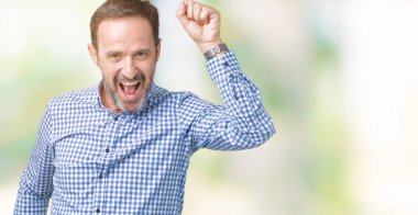 Rahat ve kendinden emin müzik hareket gülümseyen izole arka mutlu ve neşeli, dans üzerinden yakışıklı orta yaş zarif komuta sizde