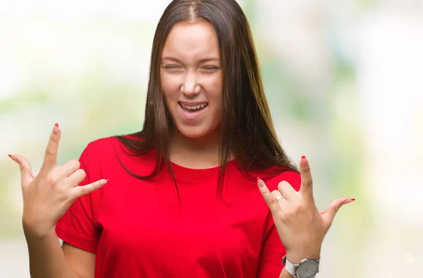 Joven Hermosa Mujer Caucásica Sobre Fondo Aislado Gritando Con Expresión — Foto de Stock