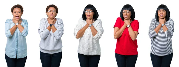 Junge Afrikanisch Amerikanische Frau Mit Afro Haaren Über Isoliertem Hintergrund — Stockfoto