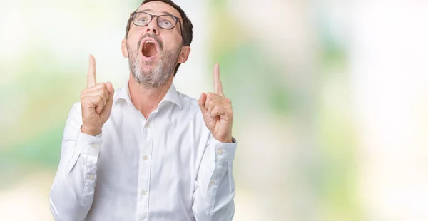 Guapo Mediana Edad Elegante Hombre Negocios Senior Con Gafas Sobre — Foto de Stock