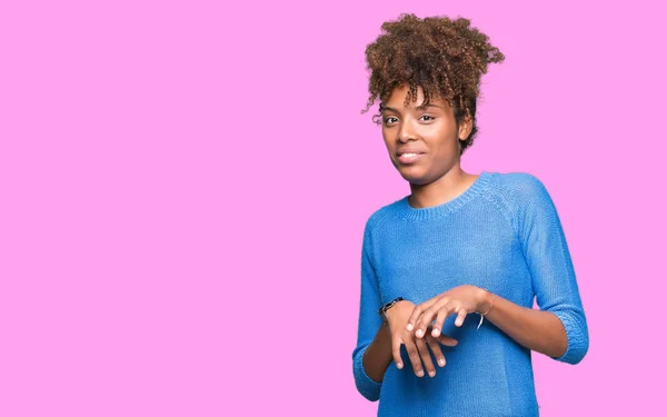 Krásné Mladé Afroamerické Ženy Izolované Pozadí Znechucený Výraz Nespokojený Strach — Stock fotografie