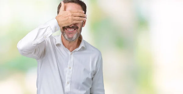 Guapo Mediana Edad Elegante Hombre Negocios Senior Con Gafas Sobre —  Fotos de Stock