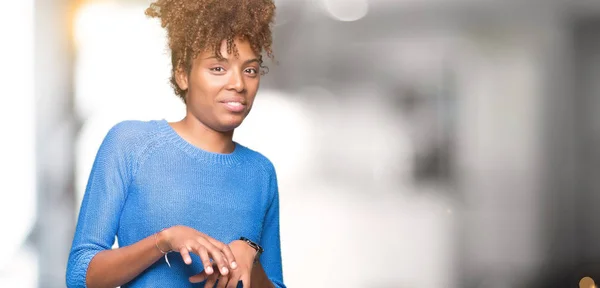 Beautiful young african american woman over isolated background disgusted expression, displeased and fearful doing disgust face because aversion reaction. With hands raised. Annoying concept.