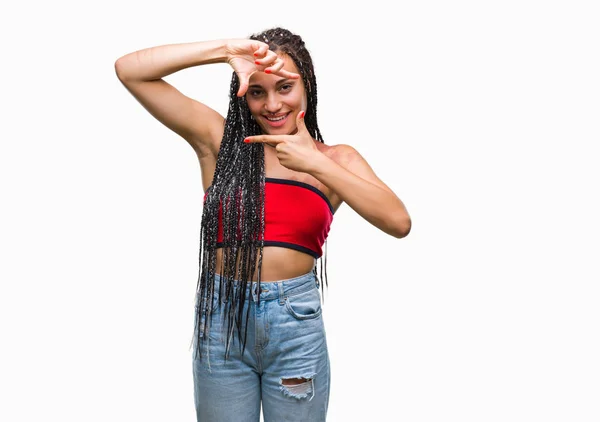 Cabelo Trançado Jovem Afro Americano Com Pigmentação Marca Nascimento Mancha — Fotografia de Stock