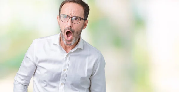 Guapo Mediana Edad Elegante Hombre Negocios Senior Con Gafas Sobre —  Fotos de Stock