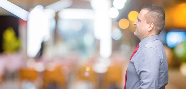 Middle Age Arab Man Wearing Red Tie Isolated Background Looking — Stock Photo, Image