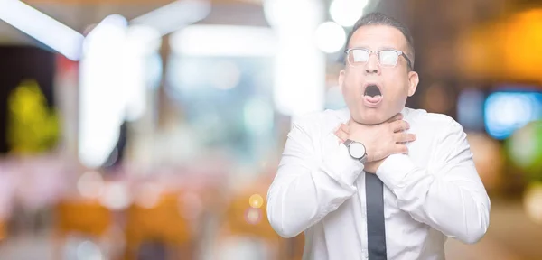 Bussines Edad Media Árabe Hombre Con Gafas Sobre Fondo Aislado — Foto de Stock