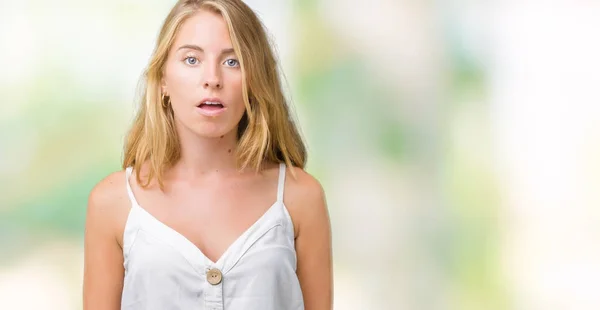 Beautiful Young Woman Isolated Background Afraid Shocked Surprise Expression Fear — Stock Photo, Image