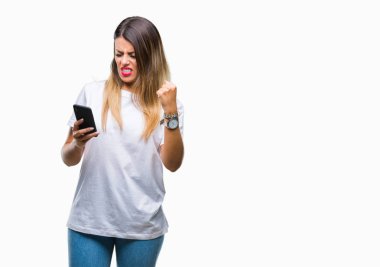 Genç kadın giymek Casual beyaz t-shirt