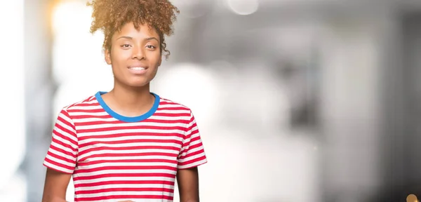 Beautiful Young African American Woman Isolated Background Hands Together Fingers — Stock Photo, Image