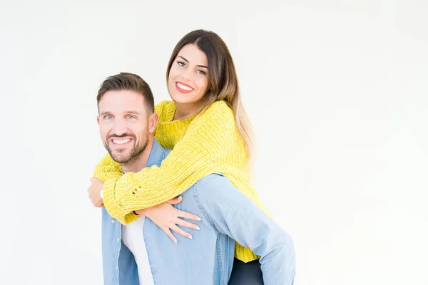 Belo Jovem Casal Apaixonado Beijando Abraçando Outro Relação Romântica — Fotografia de Stock