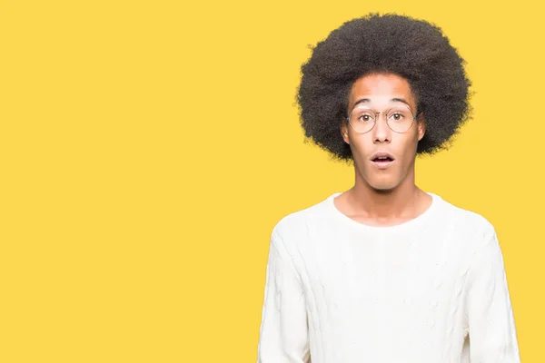 Jonge Afro Amerikaanse Man Met Afro Haar Dragen Van Een — Stockfoto