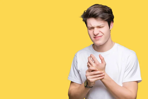 Elleri Parmakları Artrit Inflamasyon Izole Arka Plan Acı Acı Üzerinden — Stok fotoğraf