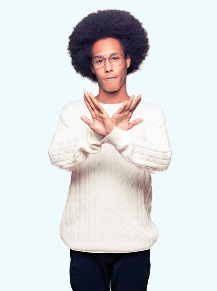 아프리카 미국인 Afro 손바닥 부정적인 — 스톡 사진