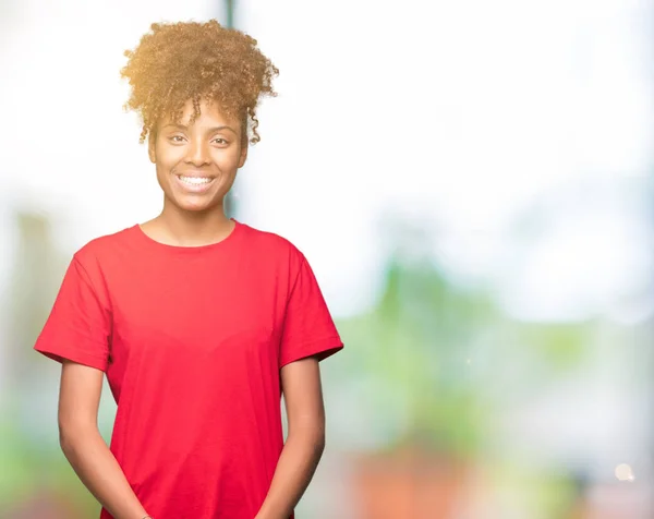 Vackra Unga Afroamerikanska Kvinnan Över Isolerade Bakgrund Händerna Tillsammans Och — Stockfoto