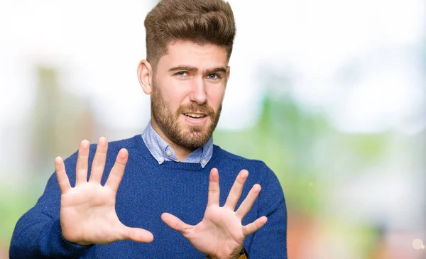 Junge Gut Aussehende Geschäftsleute Mann Ängstlich Und Verängstigt Mit Angst — Stockfoto