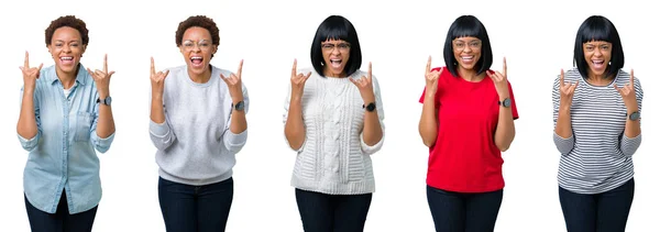 Jonge Afro Amerikaanse Vrouw Met Afro Haar Geïsoleerde Achtergrond Schreeuwen — Stockfoto