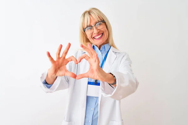 Middelbare Leeftijd Wetenschapper Vrouw Het Dragen Van Een Bril Kaart — Stockfoto