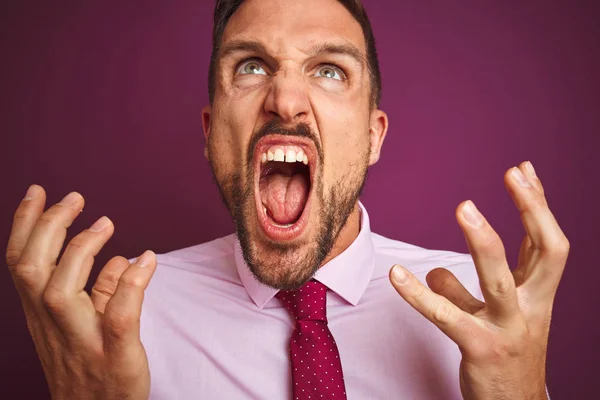 Primer Plano Del Hombre Negocios Con Camisa Elegante Corbata Sobre — Foto de Stock