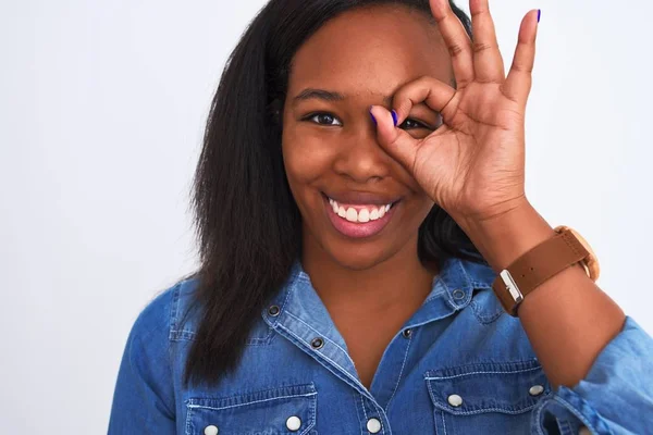 Afrikaans Jong Vrouw Doet Gebaar — Stockfoto