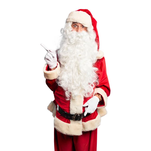 Middle Age Handsome Man Wearing Santa Claus Costume Beard Standing — Stock Photo, Image