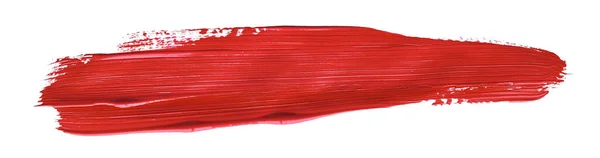 Pincelada Color Rojo Paiting Sobre Fondo Aislado Textura Acuarela Lona —  Fotos de Stock