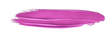 İzole edilmiş arkaplanda kırmızı renkli fırça darbesi, tuval suluboya dokusu, pembe ruj lekesi