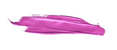 İzole edilmiş arkaplanda kırmızı renkli fırça darbesi, tuval suluboya dokusu, pembe ruj lekesi