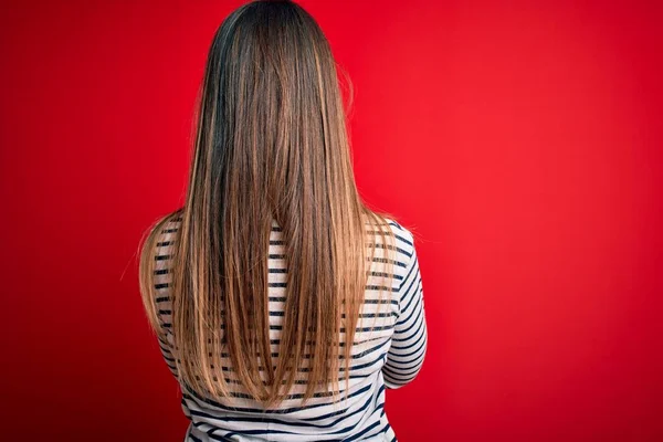 Jonge Mooie Blonde Vrouw Met Blauwe Ogen Dragen Bril Staan — Stockfoto