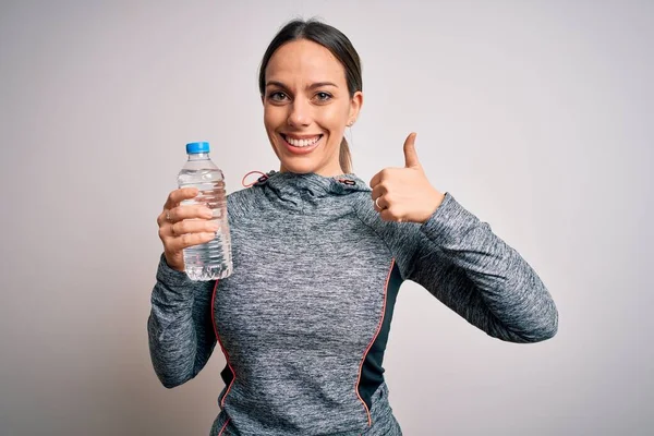 Mujer Fitness Joven Que Usa Ropa Entrenamiento Deportivo Beber Agua —  Fotos de Stock